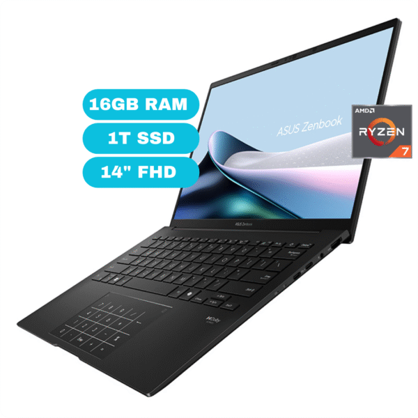 Notebook Asus Zenbook 14, LED 14" WUXGA OLED, Ryzen AI 7 350 2.0/5.0 GHz 16GB LPDDR5x