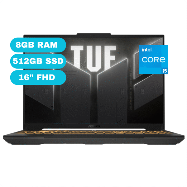 Notebook ASUS FX607VJ-RL016, 16" WUXGA IPS, Core 5 210H hasta 4.8GHz, 8GB DDR4-3200MHz