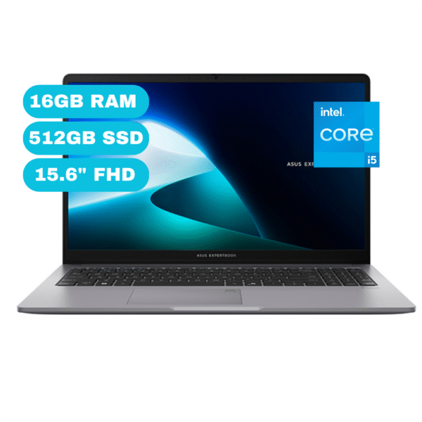 Notebook ASUS ExpertBook P1, 15.6" FHD TN, Core i5-13420H hasta 4.6GHz, 16GB DDR5