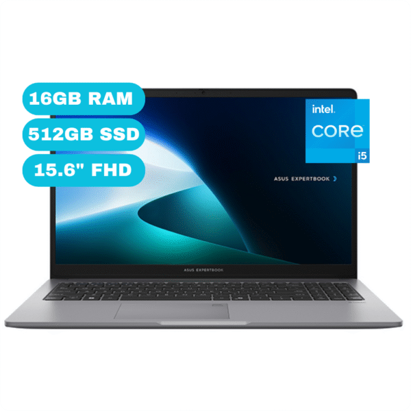 Notebook ASUS ExpertBook P1, 15.6" FHD TN, Core i5-13420H hasta 4.6GHz, 16GB DDR5