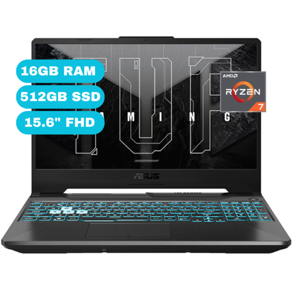 Notebook Gaming ASUS TUF A15, 15.6" FHD IPS, Ryzen 7 7445HS 3.2/4.7 GHz, 16GB DDR5-4800