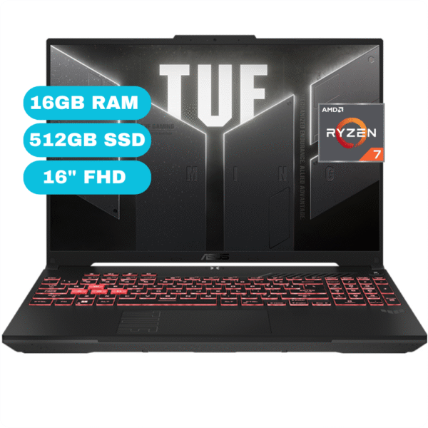 Notebook ASUS TUF Gaming A16, 16" WUXGA Value IPS, AMD Ryzen 7 7445HS 3.2/4.7GHz 16GB DDR5