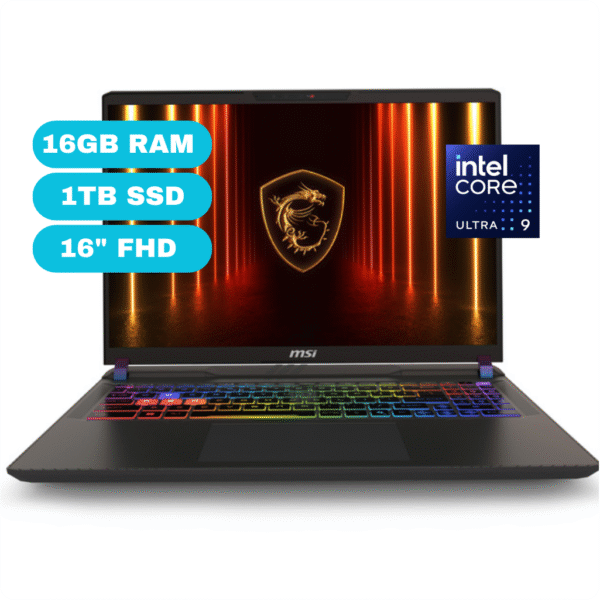 Notebook Gaming MSI Vector 16 HX AI A2XWIG, 16" QHD+ IPS, Core Ultra 9-275HX hasta 5.4GHz
