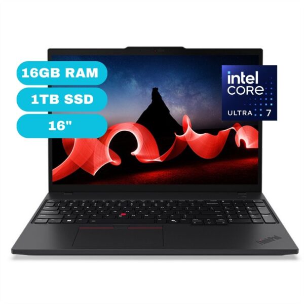 Notebook Lenovo ThinkPad T16 Gen 3 16" WUXGA IPS, Core Ultra 7 155U hasta 4.8GHz 16GB DDR5