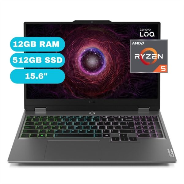 Notebook Lenovo LOQ 15ARP9, 15.6" FHD IPS, AMD Ryzen 5 7235HS 3.2/4.2GHz, 12GB DDR5-4800