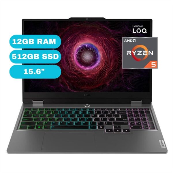 Notebook Lenovo Gaming LOQ 15ARP9 15.6” FHD IPS, Ryzen 5 7235HS 3.2/4.2GHz, 12GB DDR5-4800
