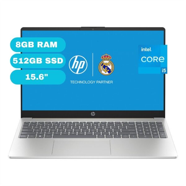 Notebook HP 15-fd0255la, 15.6" FHD, Core 5 120U 1.4 / 5.0GHz, 8GB DDR4-3200MHz (1 x 8GB)