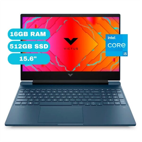 Notebook HP Victus Gaming 15-FA0022LA, 15.6” FHD IPS, Core i5 12450H Hasta 4.5 GHz, 16GB
