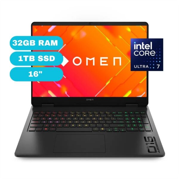 Notebook HP Gaming OMEN MAX 16-ah0006la,16” 2.5K IPS, Core Ultra 7 255HX 5,2GHZ, 32GB