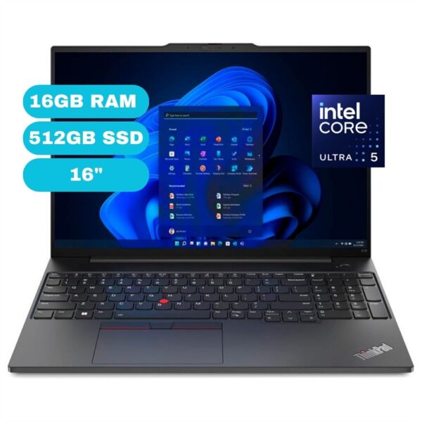Notebook LENOVO ThinkPad E16 Gen2, 16" WUXGA IPS, Core Ultra 5 125U 4.3GHz, 16GB DDR5-5600