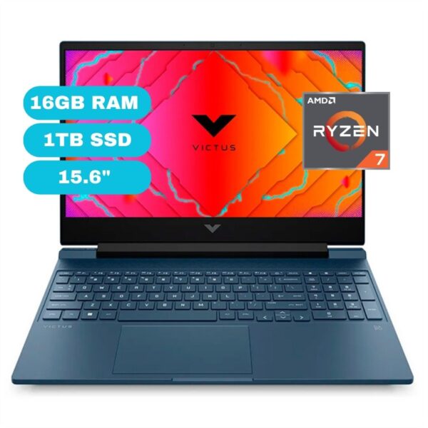 Notebook HP Victus Gaming 15-FB2017LA, 15.6” FHD IPS, Ryzen 7 8845HS Hasta 5.1 GHz, 16GB