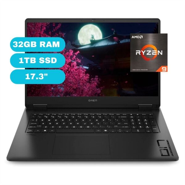 Notebook HP Omen 17-db0009la, 17.3" QHD IPS, AMD 9 8945HS 5.2 GHz, 32 GB DDR5-5600