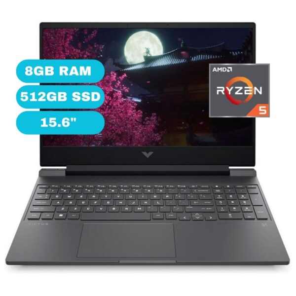 Notebook HP Victus Gaming 15-fb2002la, AMD Ryzen 5 8645HS hasta 5.0GHz, 8GB DDR5-5600MHz